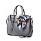 2-Way Padlock Accent Structured Satchel