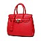2-Way Padlock Accent Structured Satchel