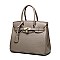 2-Way Padlock Accent Structured Satchel
