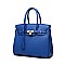 2-Way Padlock Accent Structured Satchel