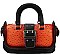 BUCKLE ACCENT STYLISH CUTE SATCHEL WITH LONG STRAP