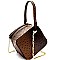 Ostrich Embossed Boxy Medium Satchel Shoulder MH-LHU164