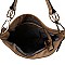 Braid Accent Large Hooked Single Strap Hobo Wallet SET
