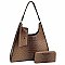 Ostrich Croc 3-in-1 Shoulder Bag