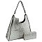 Ostrich Croc 3-in-1 Shoulder Bag