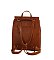Braided Whipstitch Convertible Backpack Satchel