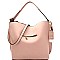 CHEVRON PATTERNED TASSEL ACCENT HOBO