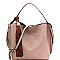 CHEVRON PATTERNED TASSEL ACCENT HOBO