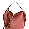 CHEVRON PATTERNED TASSEL ACCENT HOBO