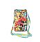 Multi Graffiti Print Crossbody Bag Cell Phone Purse