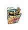 Multi Graffiti Print Crossbody Bag Cell Phone Purse