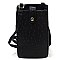 Ostrich Croc Crossbody Bag Cell Phone Purse