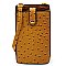 Ostrich Croc Crossbody Bag Cell Phone Purse
