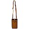 Ostrich Croc Crossbody Bag Cell Phone Purse