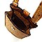 Ostrich Croc Crossbody Bag Cell Phone Purse