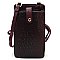 Ostrich Croc Crossbody Bag Cell Phone Purse