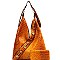 CROC-OSTRICH PRINT HOBO WALLET SET