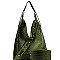 CROC-OSTRICH PRINT HOBO WALLET SET