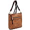 Fashion Zippered Pocket Crossbody Bag