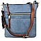 Fashion Zippered Pocket Crossbody Bag