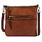 Fashion Zippered Pocket Crossbody Bag