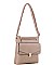 TEXTURED LEATHER SMOOTH ENVELOPE DESIGN CROSSBODY BAG