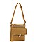 TEXTURED LEATHER SMOOTH ENVELOPE DESIGN CROSSBODY BAG