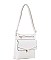 TEXTURED LEATHER SMOOTH ENVELOPE DESIGN CROSSBODY BAG