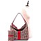 2 in 1 Single Strap Monogram Hobo Wristlet SET
