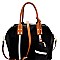 Denim Stripe Accent 2-Way Tote Pouch Set