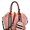 Denim Stripe Accent 2-Way Tote Pouch Set