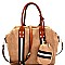 Denim Stripe Accent 2-Way Tote Pouch Set