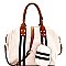 Denim Stripe Accent 2-Way Tote Pouch Set