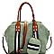 Denim Stripe Accent 2-Way Tote Pouch Set