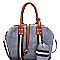 Denim Stripe Accent 2-Way Tote Pouch Set