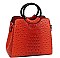 DESIGNER CUTE CROCO PATTERN TOTE BAG WITH LONG STRAP