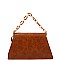 Medium Two-Tone Linked Chain Strap 2-Way Flap Satchel