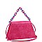 Medium Two-Tone Linked Chain Strap 2-Way Flap Satchel