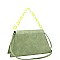 Medium Two-Tone Linked Chain Strap 2-Way Flap Satchel