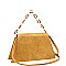 Medium Two-Tone Linked Chain Strap 2-Way Flap Satchel