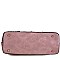 2 WAY OSTRICH DETAIL SATCHEL WALLET SET