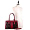 STRUCTURED 2 WAY MONOGRAM TOTE WALLET SET