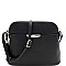 Multi-Pocket Hardware Accent Dome-Shaped Cross Body