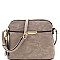 Multi-Pocket Hardware Accent Dome-Shaped Cross Body