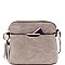 Multi-Pocket Hardware Accent Dome-Shaped Cross Body