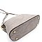 Multi-Pocket Hardware Accent Dome-Shaped Cross Body