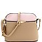 Dome Shaped Two-Tone Multi-Pocket Cross Body