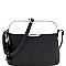 Dome Shaped Two-Tone Multi-Pocket Cross Body