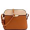 Dome Shaped Two-Tone Multi-Pocket Cross Body