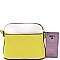 Dome Shaped Two-Tone Multi-Pocket Cross Body